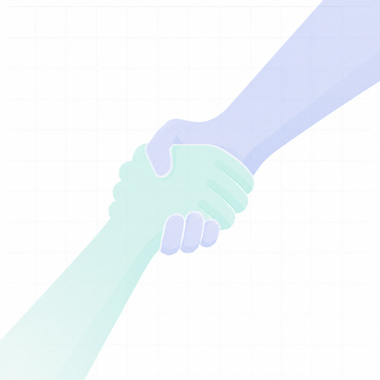 Two hands clasped in a handshake, symbolizing partnership